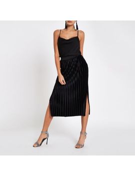 river island velvet plisse midi dress