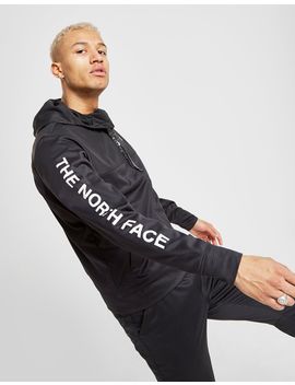 the north face train logo quarter zip pullover hoodie