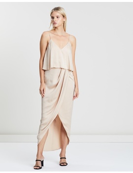 shona joy luxe draped cocktail frill dress