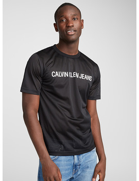 Branded Mesh T-shirt by Calvin Klein Jeans