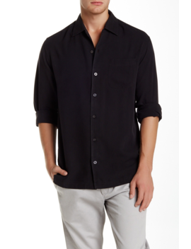 tommy bahama catalina twill shirt black